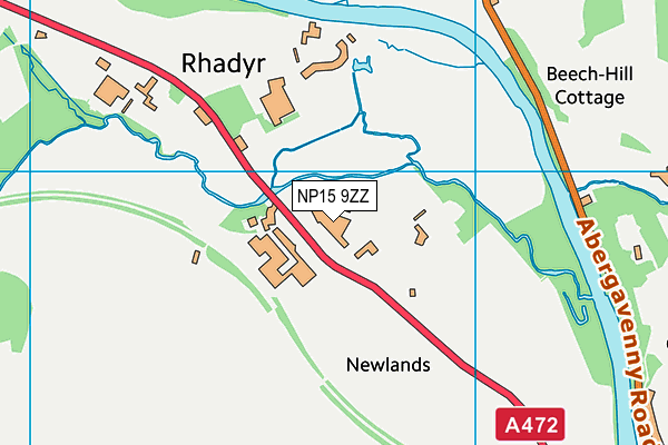 NP15 9ZZ map - OS VectorMap District (Ordnance Survey) NP15 9ZZ map - OS VectorMap District (Ordnance Survey)