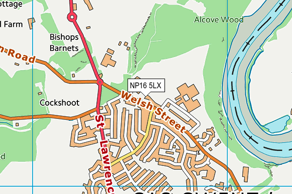 NP16 5LX map - OS VectorMap District (Ordnance Survey) NP16 5LX map - OS VectorMap District (Ordnance Survey)