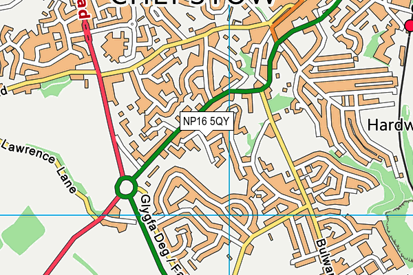 NP16 5QY map - OS VectorMap District (Ordnance Survey) NP16 5QY map - OS VectorMap District (Ordnance Survey)