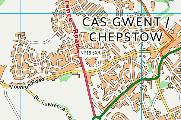 NP16 5XR map - OS VectorMap District (Ordnance Survey)