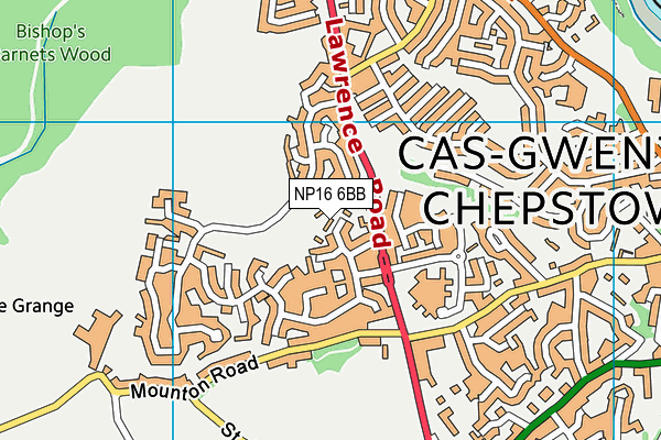 NP16 6BB map - OS VectorMap District (Ordnance Survey) NP16 6BB map - OS VectorMap District (Ordnance Survey)