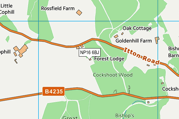 NP16 6BJ map - OS VectorMap District (Ordnance Survey) NP16 6BJ map - OS VectorMap District (Ordnance Survey)