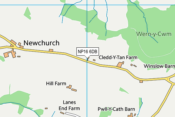 NP16 6DB map - OS VectorMap District (Ordnance Survey) NP16 6DB map - OS VectorMap District (Ordnance Survey)