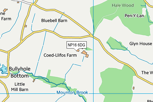 NP16 6DG map - OS VectorMap District (Ordnance Survey) NP16 6DG map - OS VectorMap District (Ordnance Survey)