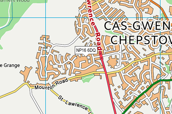 NP16 6DQ map - OS VectorMap District (Ordnance Survey)