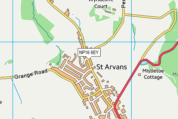 NP16 6EY map - OS VectorMap District (Ordnance Survey)