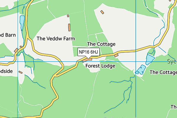 NP16 6HJ map - OS VectorMap District (Ordnance Survey)