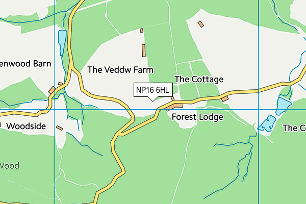 NP16 6HL map - OS VectorMap District (Ordnance Survey)