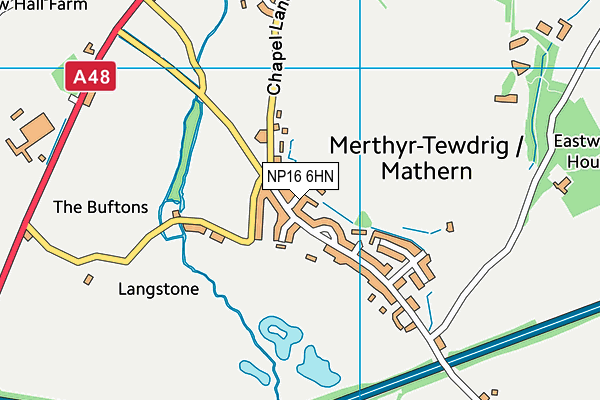 NP16 6HN map - OS VectorMap District (Ordnance Survey) NP16 6HN map - OS VectorMap District (Ordnance Survey)