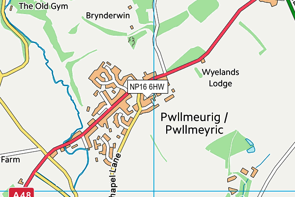 NP16 6HW map - OS VectorMap District (Ordnance Survey) NP16 6HW map - OS VectorMap District (Ordnance Survey)
