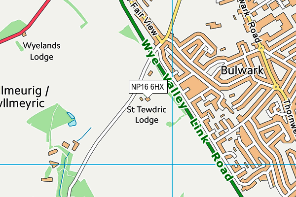 NP16 6HX map - OS VectorMap District (Ordnance Survey) NP16 6HX map - OS VectorMap District (Ordnance Survey)