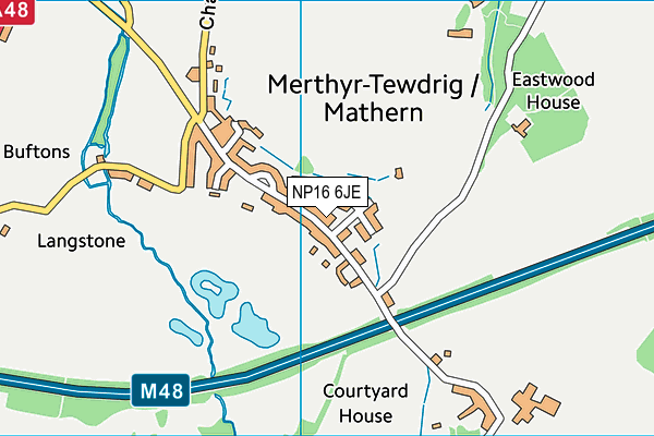 NP16 6JE map - OS VectorMap District (Ordnance Survey) NP16 6JE map - OS VectorMap District (Ordnance Survey)