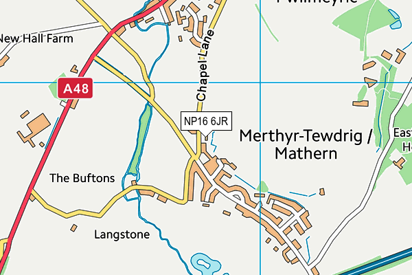 NP16 6JR map - OS VectorMap District (Ordnance Survey) NP16 6JR map - OS VectorMap District (Ordnance Survey)