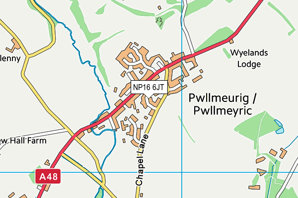 NP16 6JT map - OS VectorMap District (Ordnance Survey) NP16 6JT map - OS VectorMap District (Ordnance Survey)