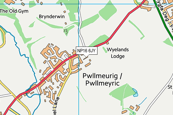 NP16 6JY map - OS VectorMap District (Ordnance Survey) NP16 6JY map - OS VectorMap District (Ordnance Survey)