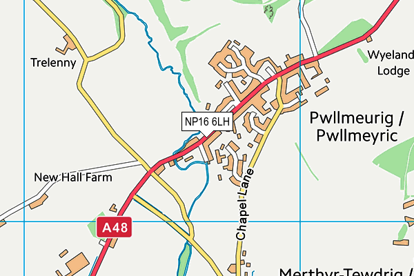 NP16 6LH map - OS VectorMap District (Ordnance Survey)
