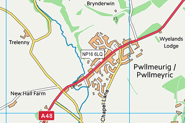 NP16 6LQ map - OS VectorMap District (Ordnance Survey)