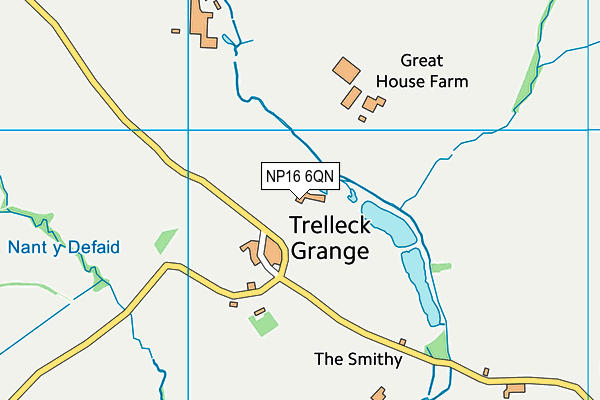 NP16 6QN map - OS VectorMap District (Ordnance Survey)