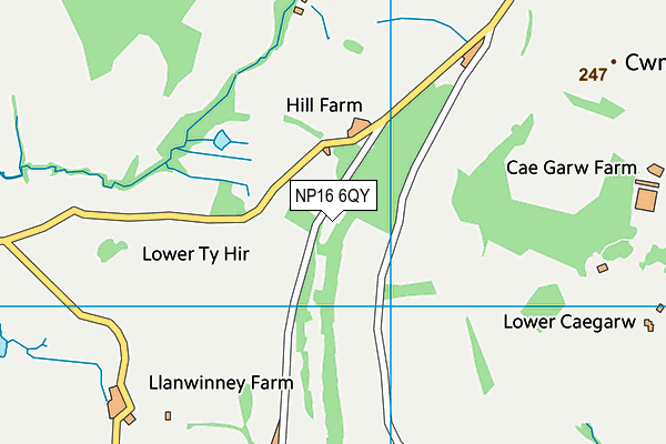 NP16 6QY map - OS VectorMap District (Ordnance Survey) NP16 6QY map - OS VectorMap District (Ordnance Survey)