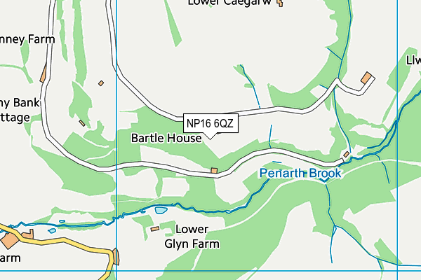 NP16 6QZ map - OS VectorMap District (Ordnance Survey)