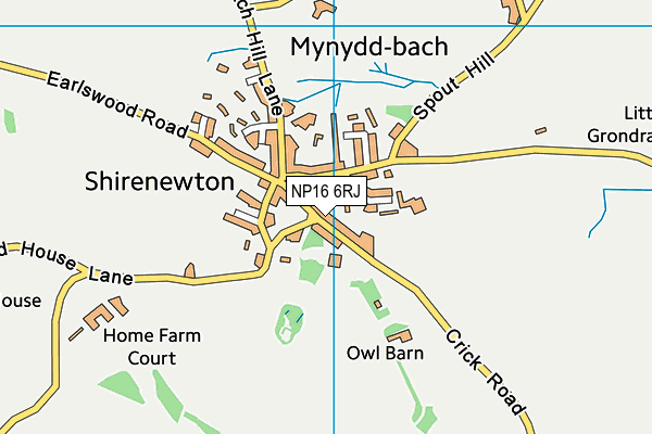 NP16 6RJ map - OS VectorMap District (Ordnance Survey) NP16 6RJ map - OS VectorMap District (Ordnance Survey)