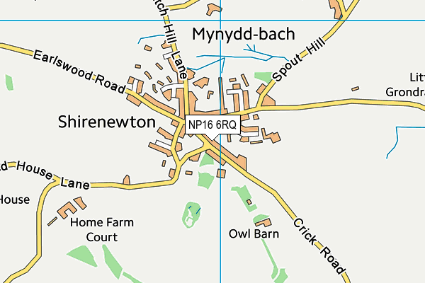 NP16 6RQ map - OS VectorMap District (Ordnance Survey)