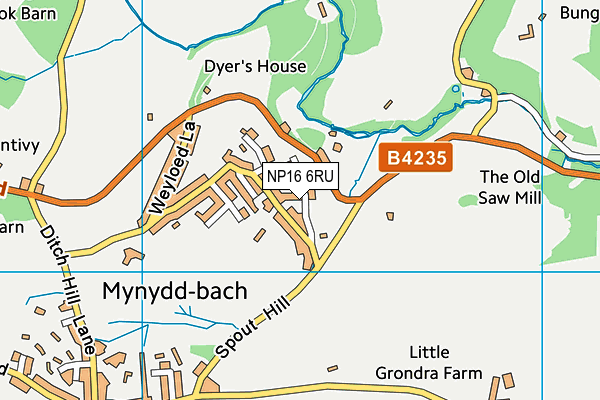 NP16 6RU map - OS VectorMap District (Ordnance Survey) NP16 6RU map - OS VectorMap District (Ordnance Survey)