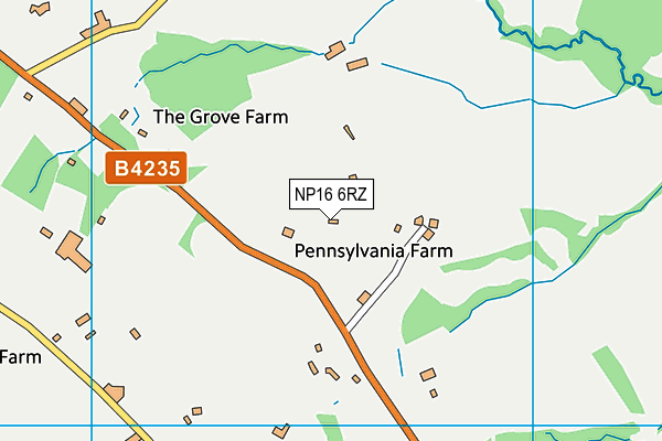 NP16 6RZ map - OS VectorMap District (Ordnance Survey)