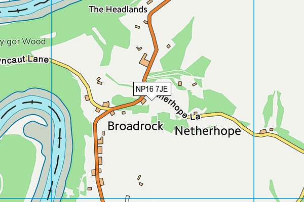 NP16 7JE map - OS VectorMap District (Ordnance Survey) NP16 7JE map - OS VectorMap District (Ordnance Survey)