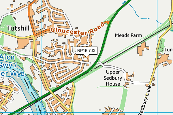 NP16 7JX map - OS VectorMap District (Ordnance Survey) NP16 7JX map - OS VectorMap District (Ordnance Survey)