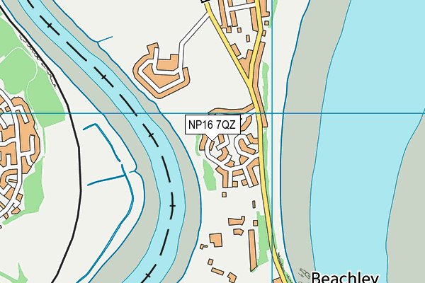 NP16 7QZ map - OS VectorMap District (Ordnance Survey) NP16 7QZ map - OS VectorMap District (Ordnance Survey)