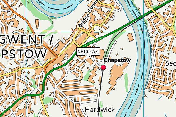 NP16 7WZ map - OS VectorMap District (Ordnance Survey) NP16 7WZ map - OS VectorMap District (Ordnance Survey)