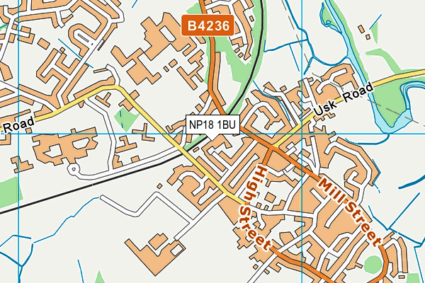 NP18 1BU map - OS VectorMap District (Ordnance Survey) NP18 1BU map - OS VectorMap District (Ordnance Survey)