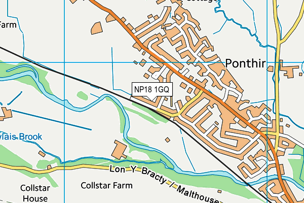 NP18 1GQ map - OS VectorMap District (Ordnance Survey) NP18 1GQ map - OS VectorMap District (Ordnance Survey)