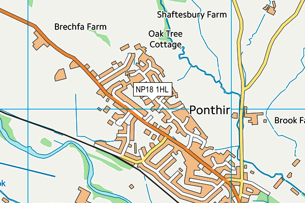 NP18 1HL map - OS VectorMap District (Ordnance Survey)