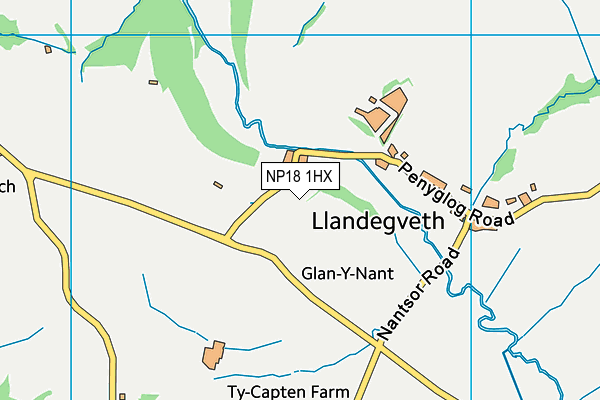 NP18 1HX map - OS VectorMap District (Ordnance Survey) NP18 1HX map - OS VectorMap District (Ordnance Survey)