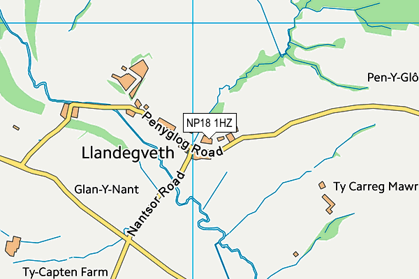 NP18 1HZ map - OS VectorMap District (Ordnance Survey)