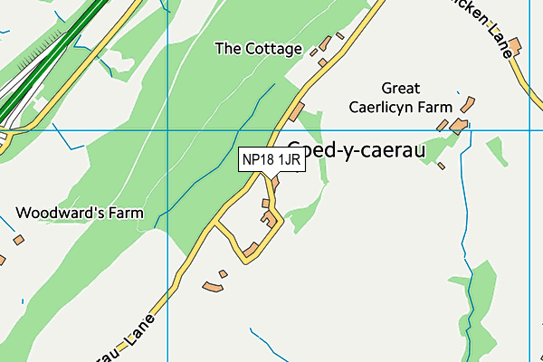 NP18 1JR map - OS VectorMap District (Ordnance Survey)