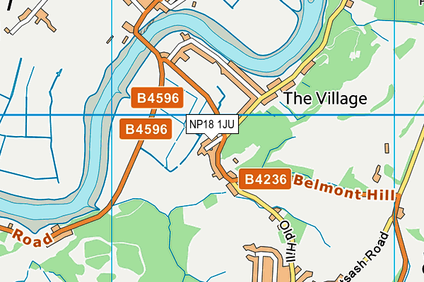 NP18 1JU map - OS VectorMap District (Ordnance Survey) NP18 1JU map - OS VectorMap District (Ordnance Survey)
