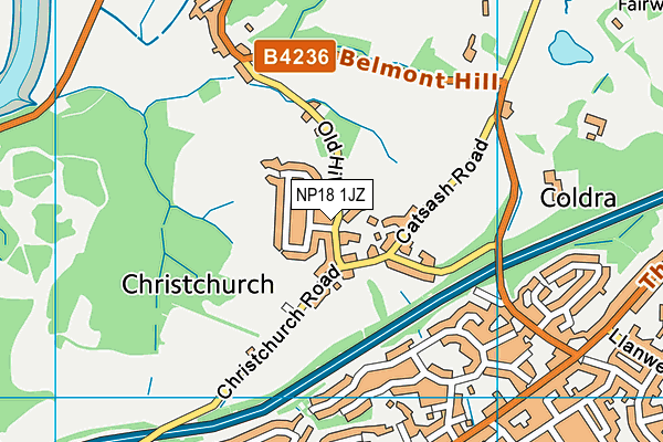 NP18 1JZ map - OS VectorMap District (Ordnance Survey) NP18 1JZ map - OS VectorMap District (Ordnance Survey)