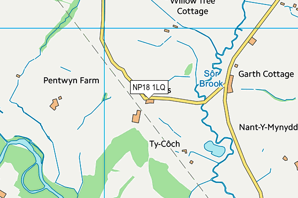 NP18 1LQ map - OS VectorMap District (Ordnance Survey) NP18 1LQ map - OS VectorMap District (Ordnance Survey)