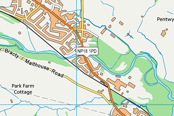 NP18 1PD map - OS VectorMap District (Ordnance Survey) NP18 1PD map - OS VectorMap District (Ordnance Survey)