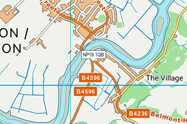 NP18 1QB map - OS VectorMap District (Ordnance Survey) NP18 1QB map - OS VectorMap District (Ordnance Survey)