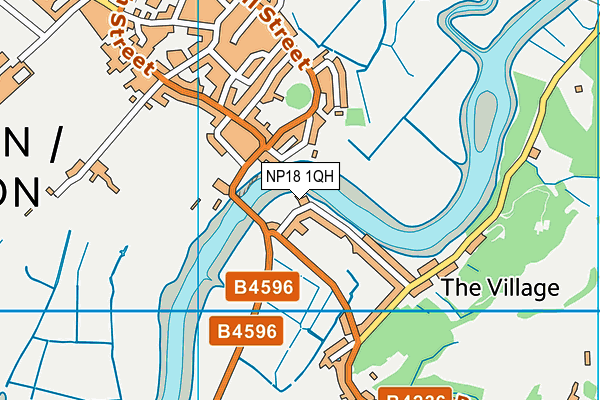 NP18 1QH map - OS VectorMap District (Ordnance Survey) NP18 1QH map - OS VectorMap District (Ordnance Survey)
