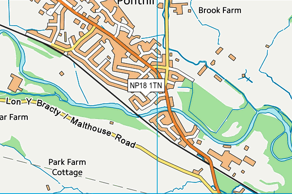 NP18 1TN map - OS VectorMap District (Ordnance Survey) NP18 1TN map - OS VectorMap District (Ordnance Survey)
