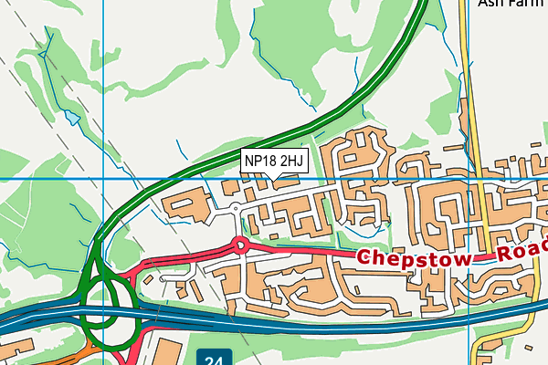 NP18 2HJ map - OS VectorMap District (Ordnance Survey) NP18 2HJ map - OS VectorMap District (Ordnance Survey)