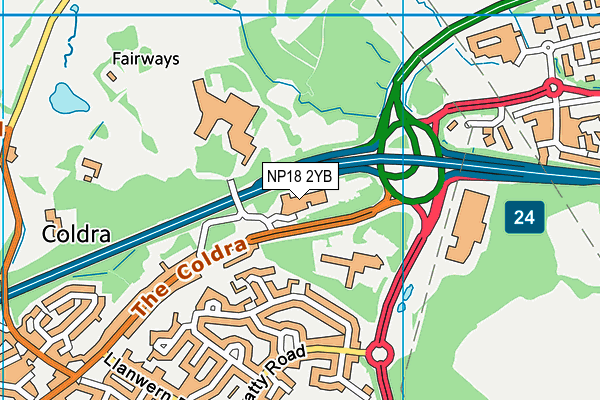 NP18 2YB map - OS VectorMap District (Ordnance Survey) NP18 2YB map - OS VectorMap District (Ordnance Survey)
