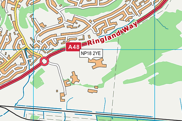 NP18 2YE map - OS VectorMap District (Ordnance Survey) NP18 2YE map - OS VectorMap District (Ordnance Survey)