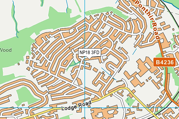 NP18 3FD map - OS VectorMap District (Ordnance Survey) NP18 3FD map - OS VectorMap District (Ordnance Survey)