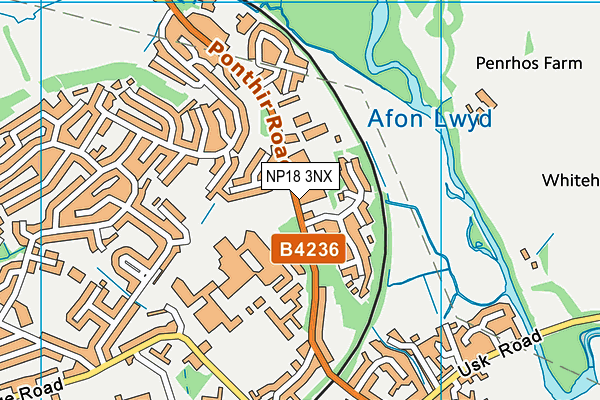 NP18 3NX map - OS VectorMap District (Ordnance Survey) NP18 3NX map - OS VectorMap District (Ordnance Survey)